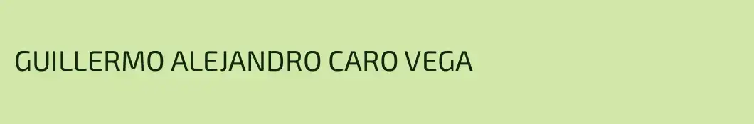 GUILLERMO ALEJANDRO CARO VEGA